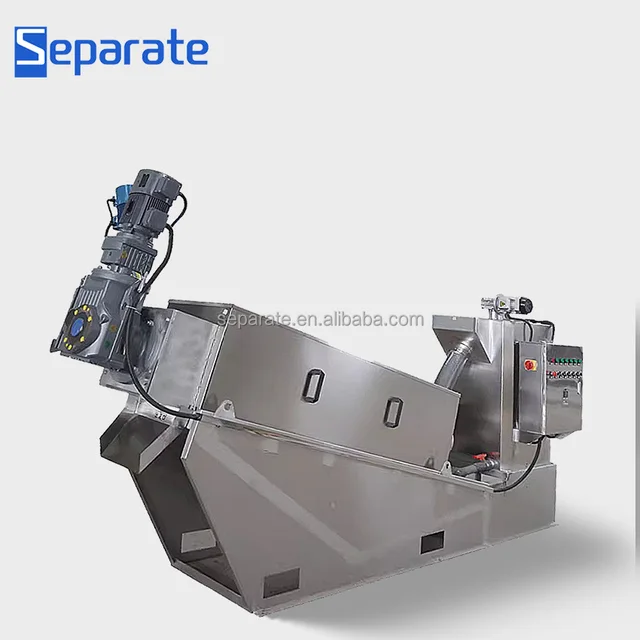 Easy Operation Sludge Dewatering Machine Screw Press and Automatic Sludge Dewatering Equipment