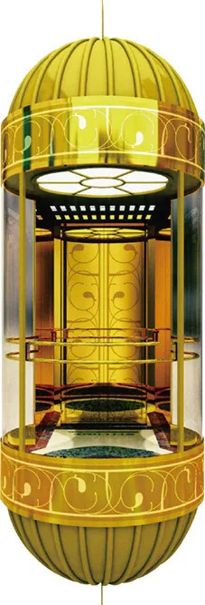 FUJI Brand Capsule Panoramic Elevator Sightseeing Lift External Commercial Passenger Elevator