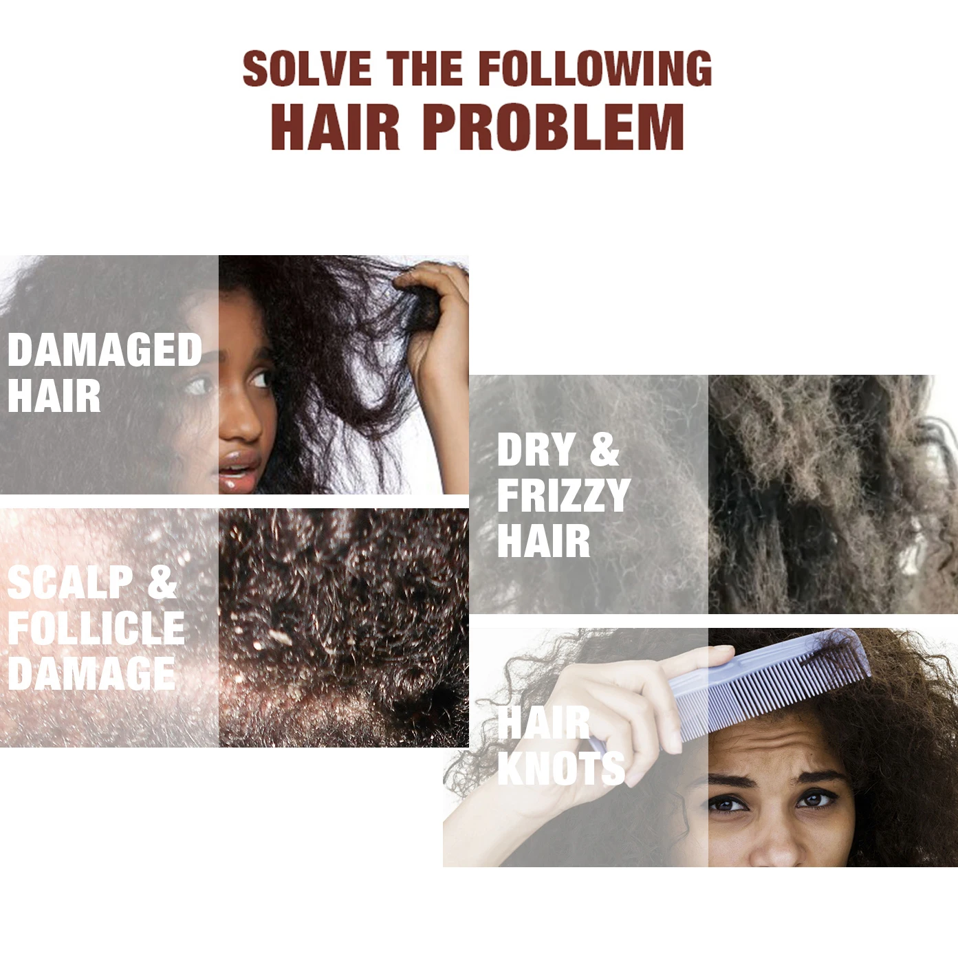 あなた自身のブランドの黒人女性アフリカンアフロヘアケアココナッツ