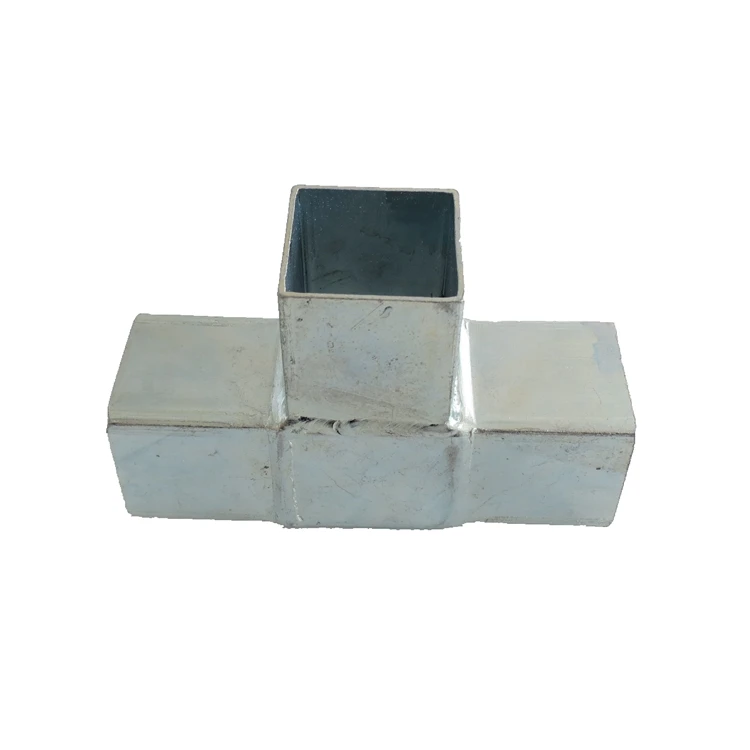 OEM ODM Custom Zinc Plating 3-way Connector For Greenhouse Metal Square Tube Frame