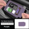 Coussinet en silicone violet pour accoudoir Buick Envision.