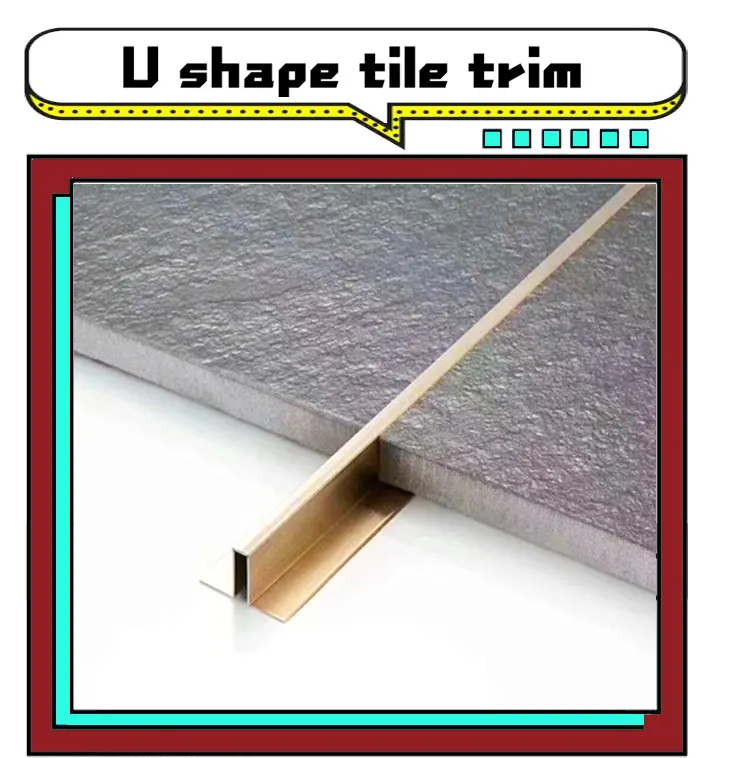 Toco Tile Profile T Shaped Edging Trim Modern Style Decorative Strip