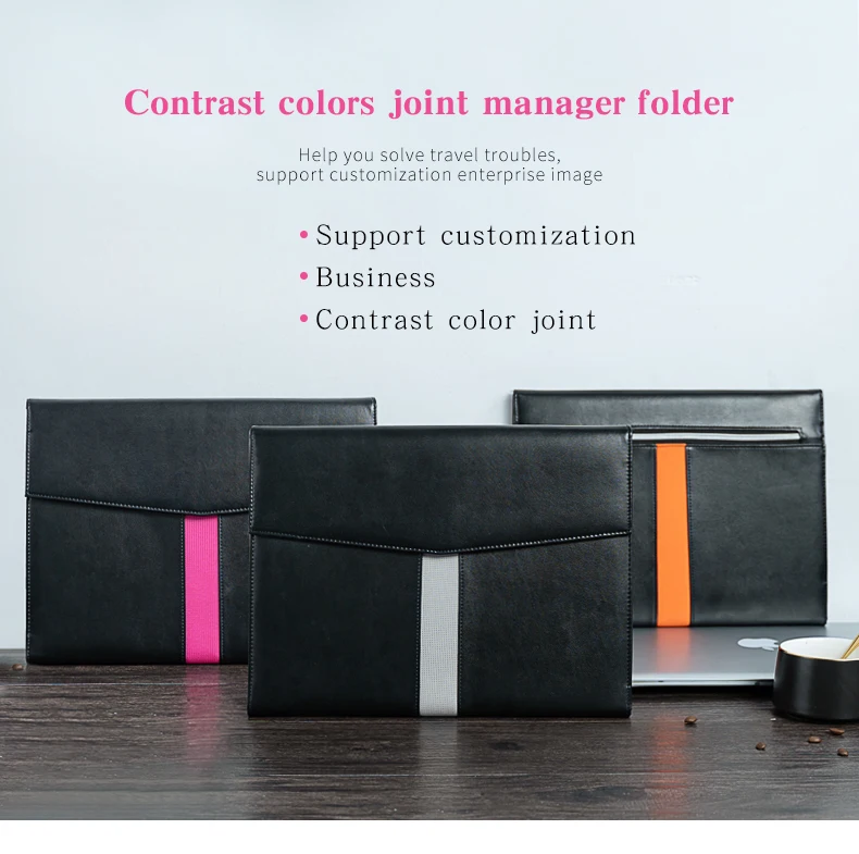 
Деловая трехскладная папка-конверт для документов, папка-портфель из искусственной кожи с магнитной застежкой 