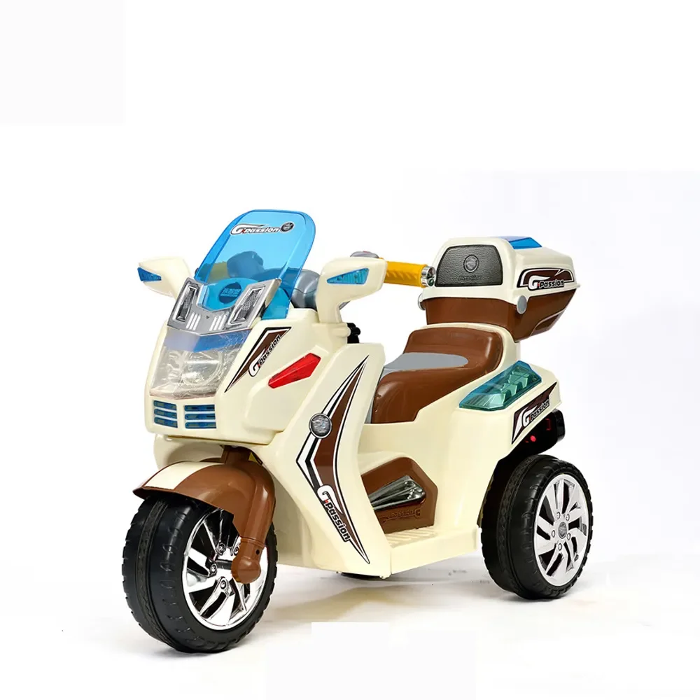 WDHZB1388 Mini Toy Design Plastic Electric Motorcycle New Cool Baby Toy Three Wheels Car Kandi Car