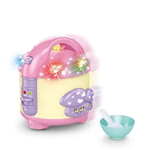 Wholesale Kids Electric Pot Kitchen Rice Cooker Toy Plastic Pretend Cooking Play Game Simulation Sound Toy