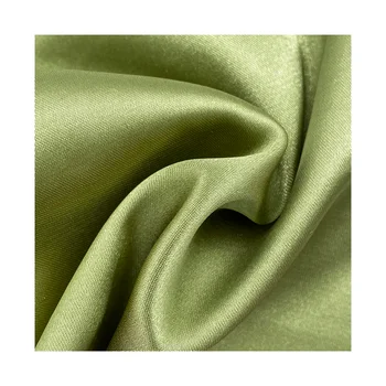 Factory wholesale 95% polyester 5% spandex shiny stretch satin fabric for sleep wear with ready goods in stock