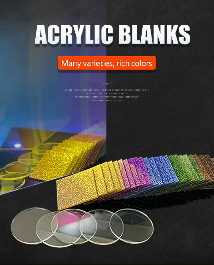 32pack Blank Acrylic For Light Base Clear Cast Plexiglass Board With