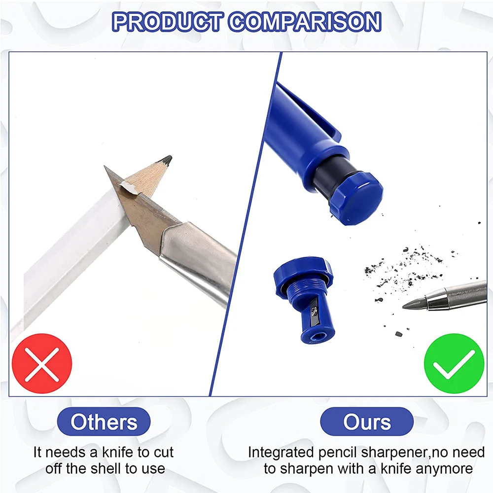 Bview Art长鼻深孔机械铅笔标记标记工具 用于木匠划线机 Buy 木工机械铅笔 标记的标记工具 固体木匠铅笔套装product On Alibaba Com