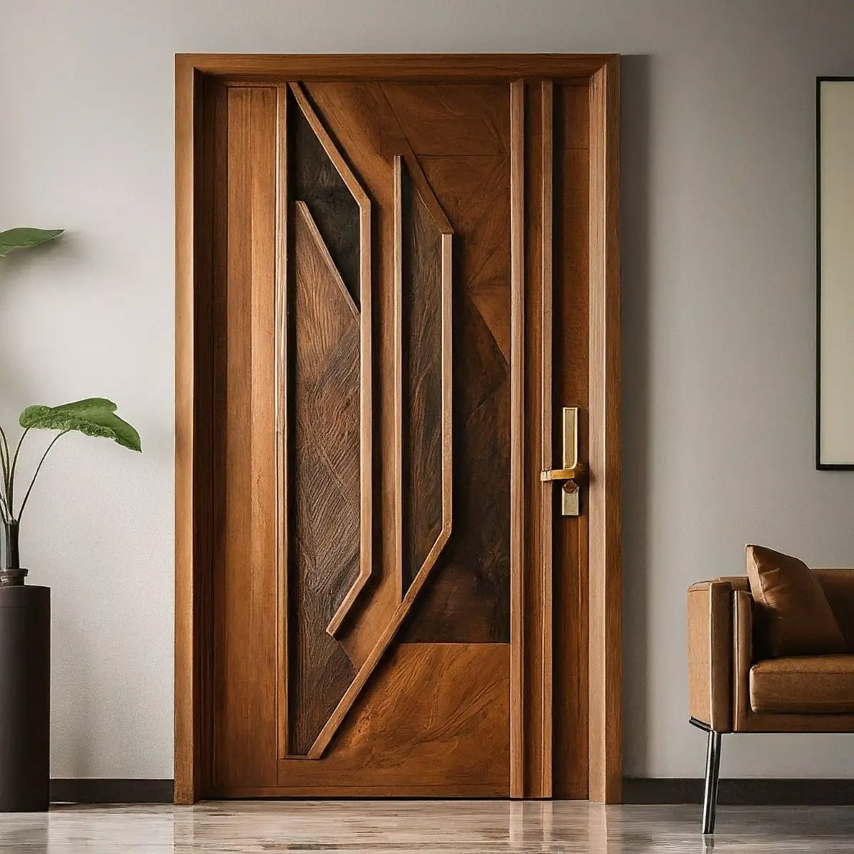 wooden doors for houses interior skin panel oak veneer door Teak solid wood main entrance oak wooden door customizable in China