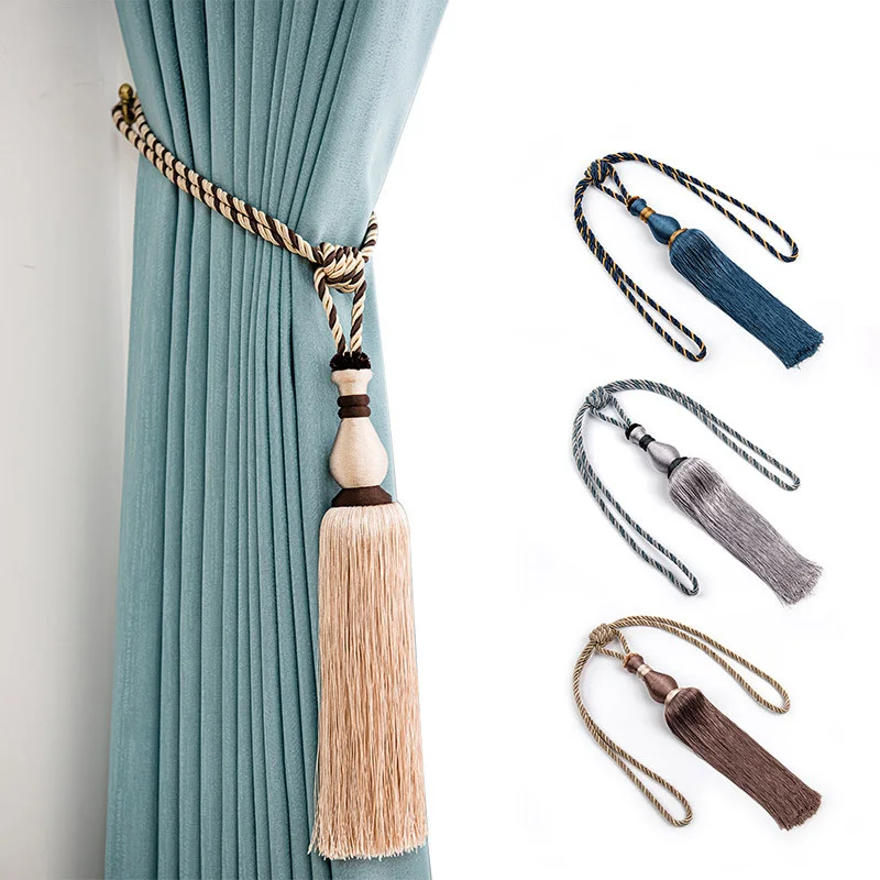 New fringe curtain strap hanging ball spot wholesale cross-border source curtain accessories