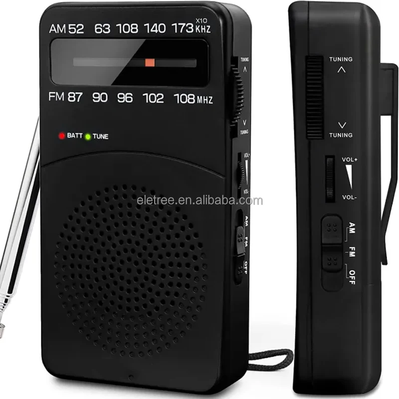 J-166 Sports Events Excellent Reception Portable Pocket Emergency Transistor Am Fm Belt Clip Mini Fm Radio With Clip