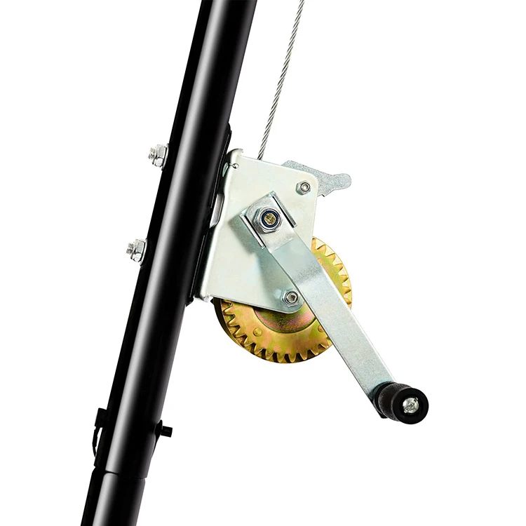 JH-Mech Tripod Game Hoist With 500Lb Capacity Deer Hanger and Complete Hoist Kit Portable Deer Hoist Tripod