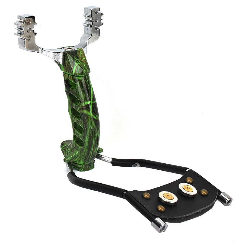 New Retractable Folding Slingshot Long Rod Hunting Slingshot Metal