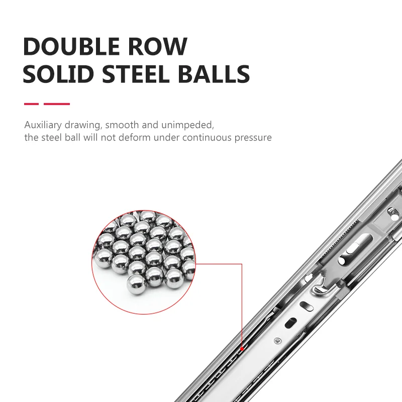 Factory Manufacturer Strong Carrying Capacity king Slide Soft Closing Soft Close Ball Bearing Kitchen Drawer Slides