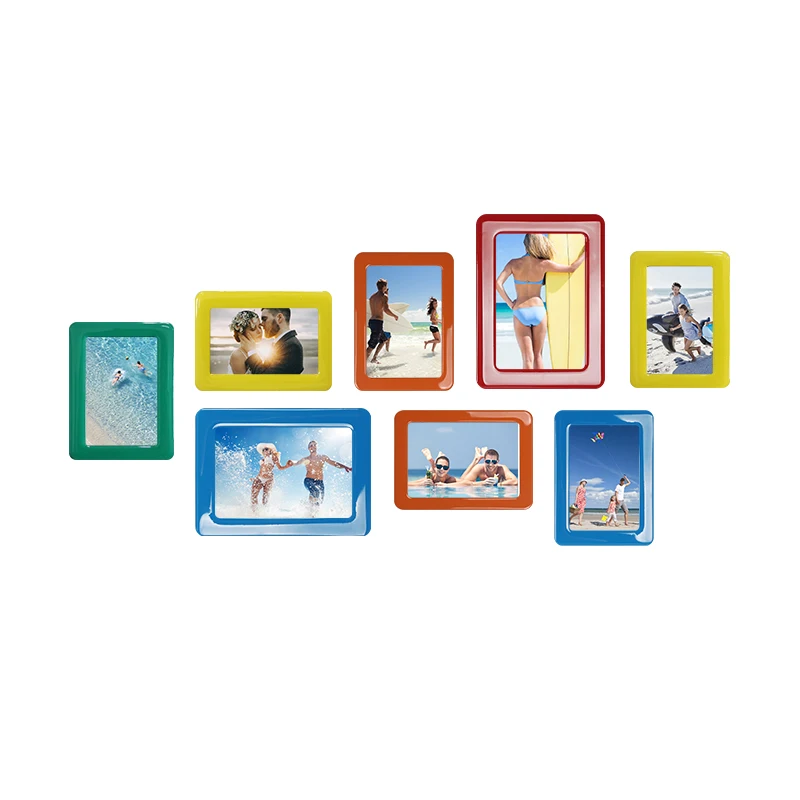 Wholesale Gift Crystal Photo Frame Metal Gold Magnetic Photo Frame for Fridge supplier