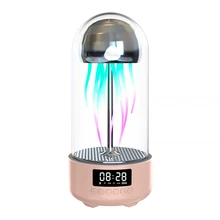 Portable Jellyfish Lava Light with Bluetooth Speaker 7 Colors of Light Aquarium Mood Light Support Tf and Aux Output