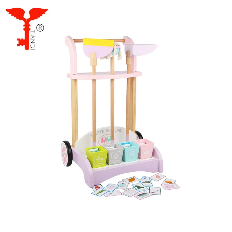 Готовая к отправке детская деревянная тележка для уборки игрушка для ролевых игр детский набор для уборки