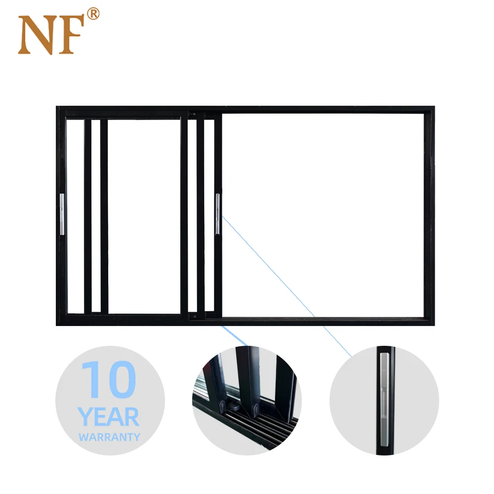 3 Tracks Mosquito Net Aluminium Sliding Doors
