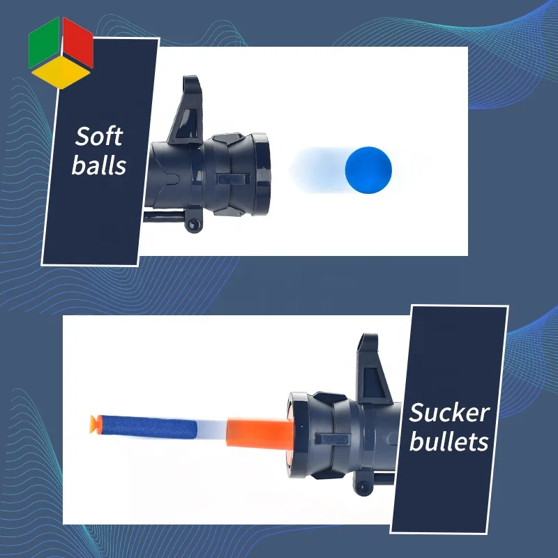 QS Popular Shots Manual Soft Bullets Gun Toy Long Shooting Range Pistol Air Power Toys With Sound and Light