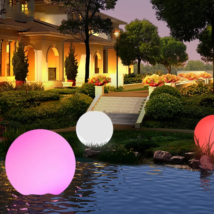 40CM 50CM 60CM 80CM 100CM Outdoor lawn round ball 16 colors RGB solar garden light balls