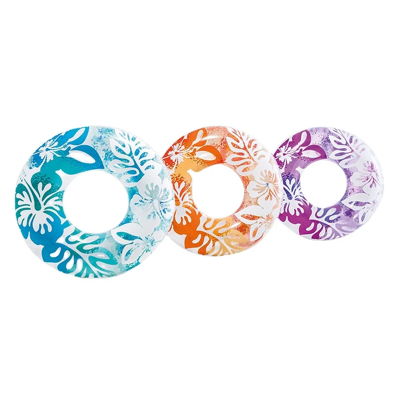 Intex 59251 Popular Swimming Pool Ring Adult Beach Inflatable Glitter Pool Floating Swimming Pool Ring