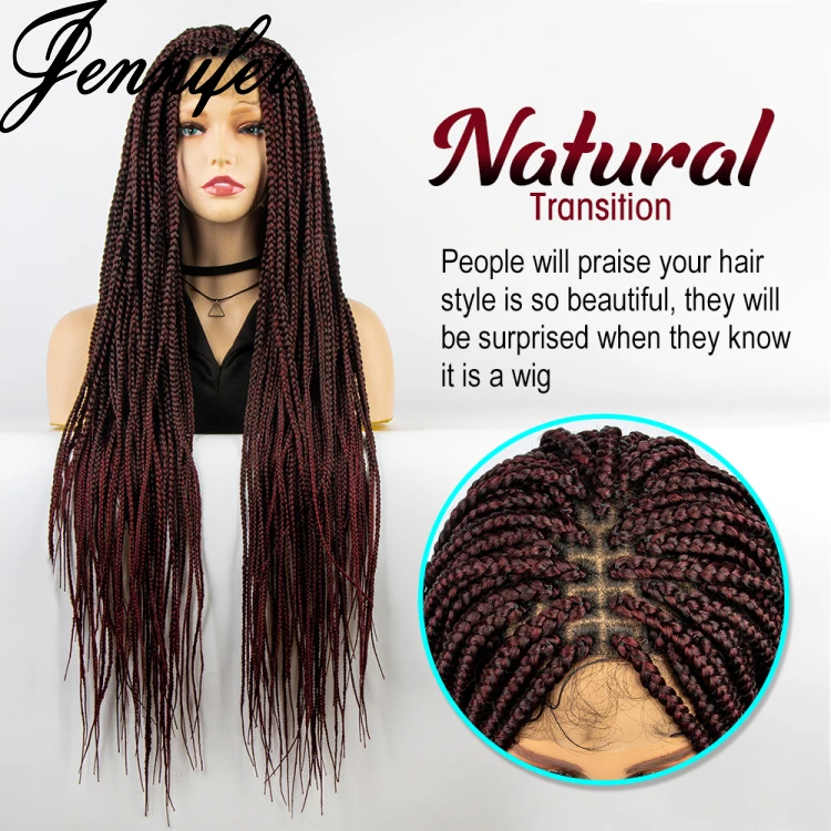Jennifer Synthetic Full Lace Wig Braided Wigs For Black Women Crochet