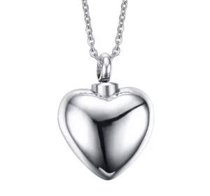 Heart Memorial Ash Holder Urn Pendant,Stainless Steel Cremation Keepsake Necklace,Necklace Ashes Jewelry