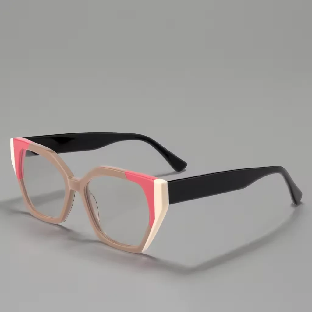 Retro Cat Eye Eyeglasses Frame - Vintage Acetate Optical Glasses