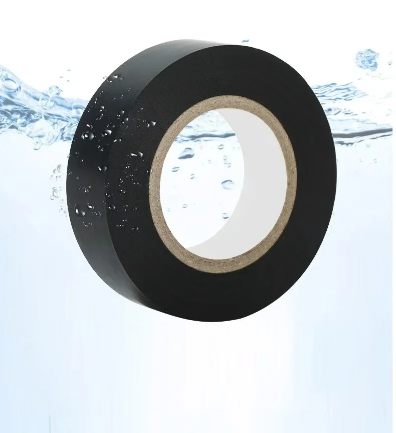 High Quality Black PVC Rubber Adhesive Single Sided Heat-Resistant Waterproof Insulation Electric Tape Adhesive Sticker for