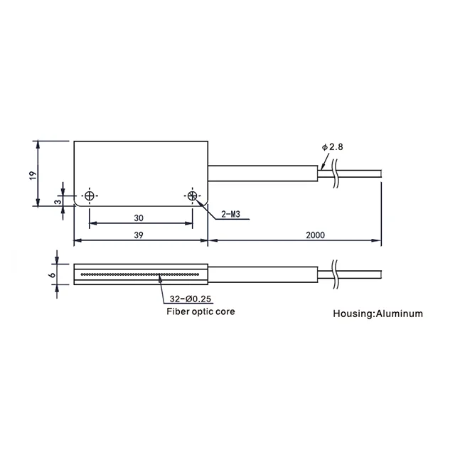 2D OFA Photo Electric Sensor Array Type Optical Fibers Amplifier with 1 Year Warranty Optoelectronic Sensor