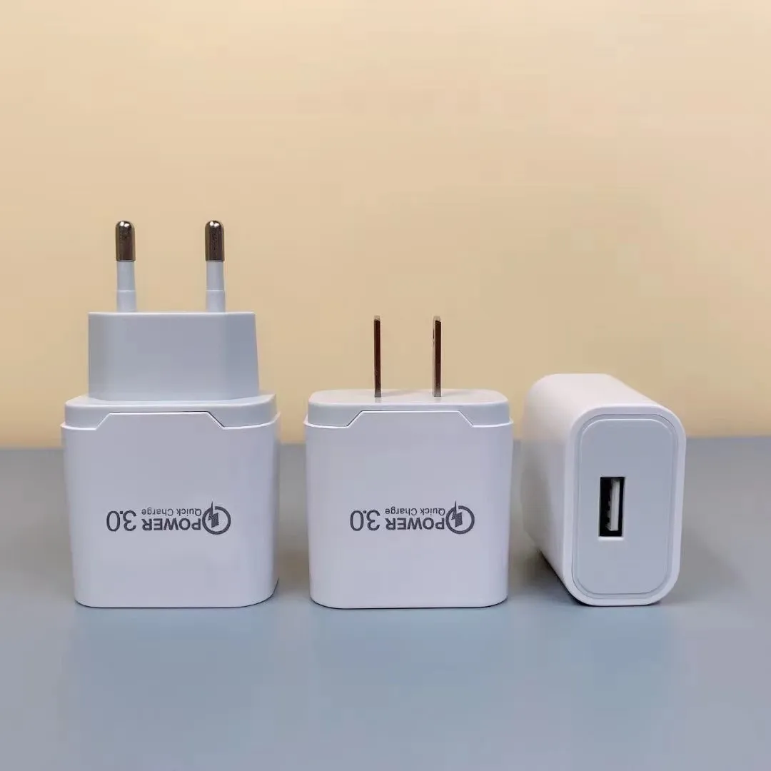 EU/US plug adapter mobile phone charger 5V 3A mobile phone power adapter for smartphone fast charging head