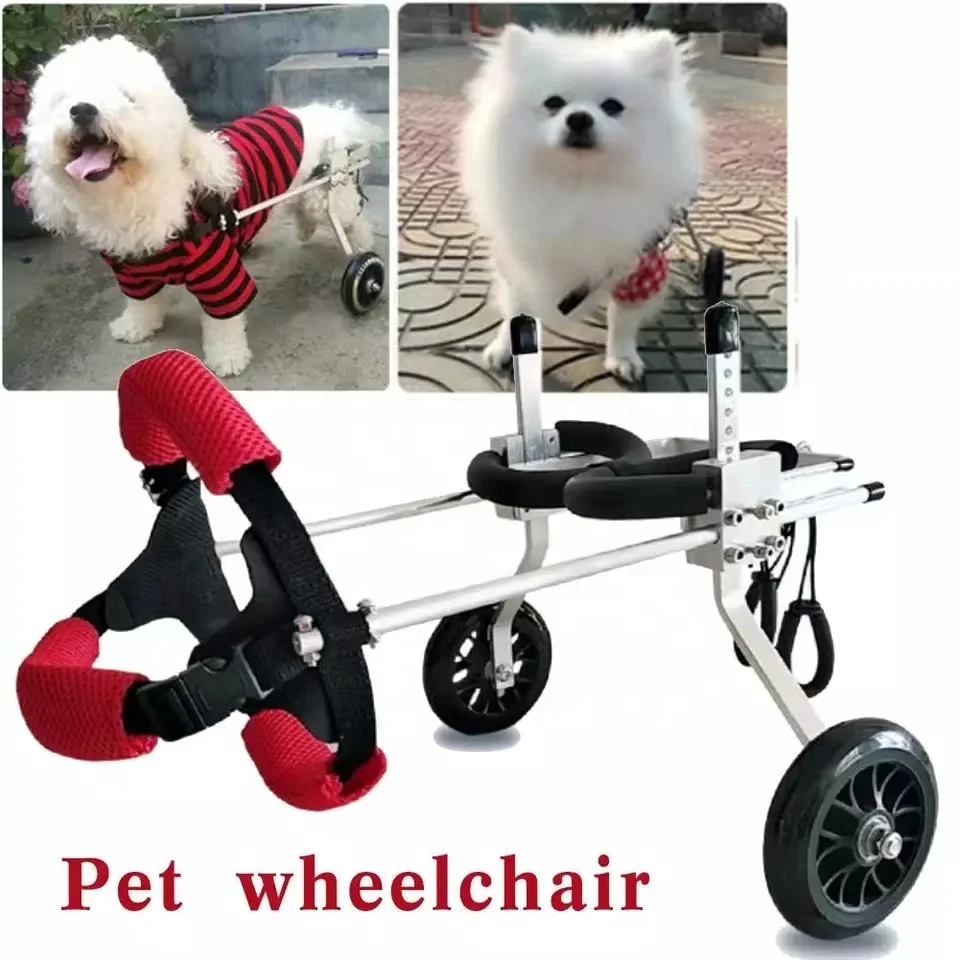 Adjustable Dog Cart 2 Wheels Chair Pet Mobility Dog Wheelchair For Handicapped Pet Dog