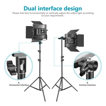 Neewer 2.4G 660 LED Video Light Photography Lighting, Dimmable LED Panel with LCD Screen, 2.4G Wireless Remote and Light Stand product image