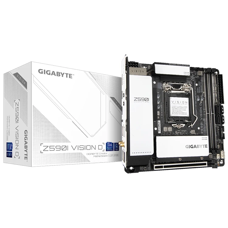GIGABYTE Z590I VISION D ゲーミングマザーボード、Intel Wi-Fi 6対応