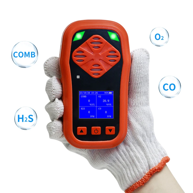 Yaoan 4 In 1 Portable Multi Gas Detector With Lcd Display H2so2coex Ip65 Rechargeable Lithium 8332