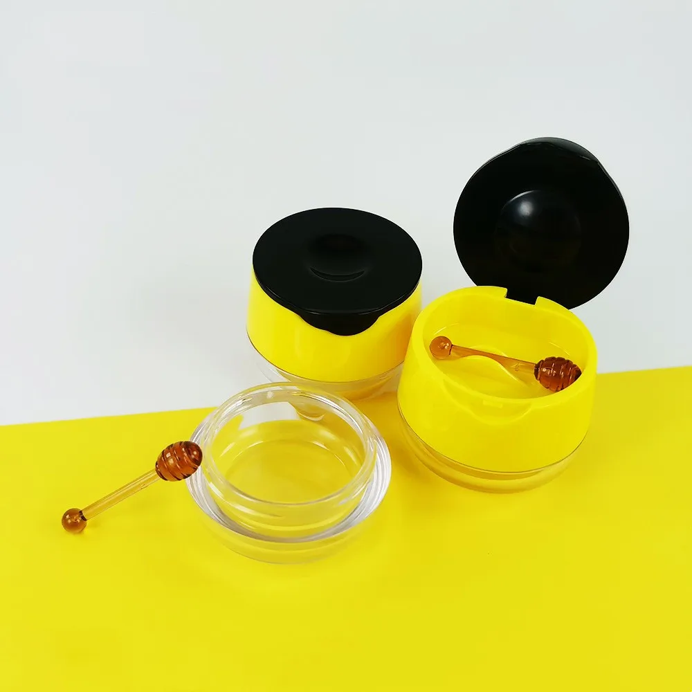 10g Single Layer Transparent Lip Mask Bottle with Honeycomb Spoon