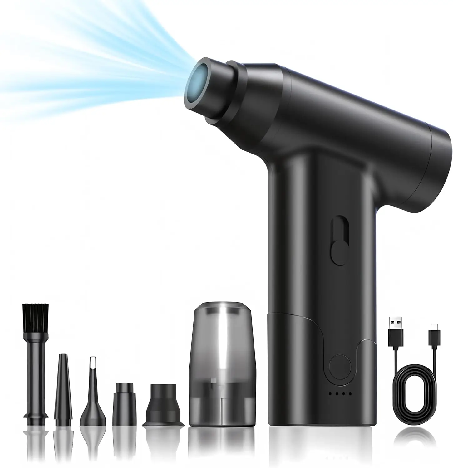 Soffiatore Turbo Senza Fili - Jet Pro Maxx Portatile Per Asciugatura Auto E Pulizia 200MPH Con Batteria Ricaricabile - Foto 2