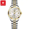 white dial silver gold strap
