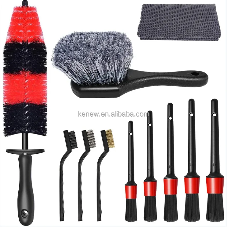 SPTA 1PC Car Wheel Tire Rim Scrub Brush Auto Detailing Brush Special PP  Silk Brush Cleaner