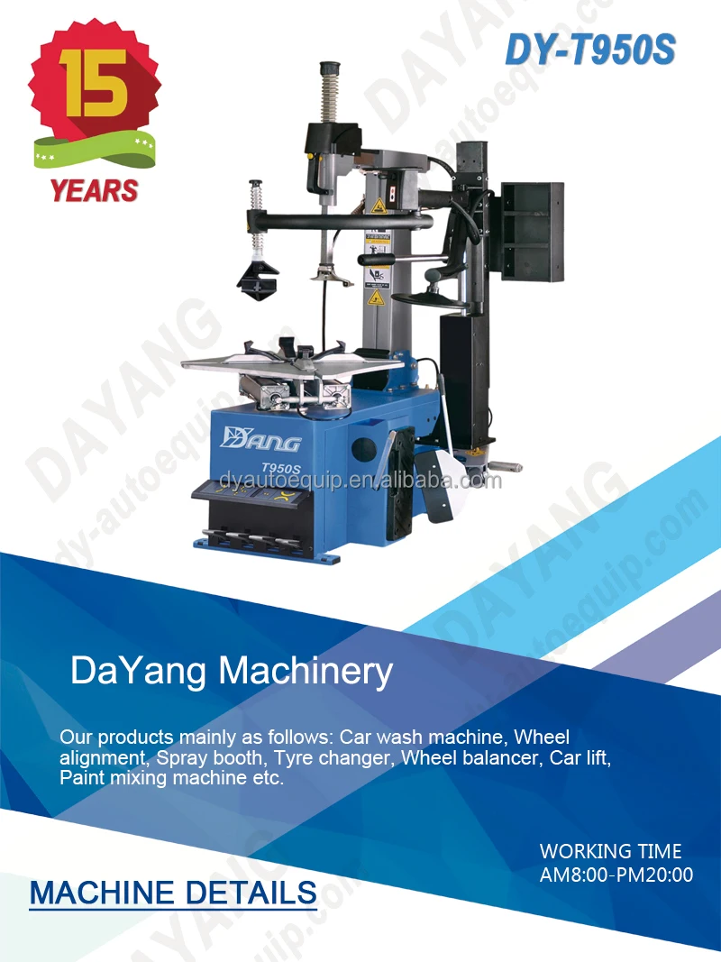 Dayang T950S fully automatic car tire changer for garage tyre service equipment