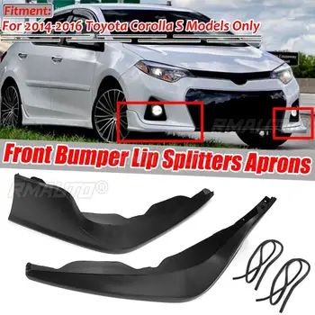 Pair Car Front Bumper Splitter Lip Diffuser Body Kit Spoiler Aprons Guard Protector Cover For Toyota Corolla S Models 2014-2016