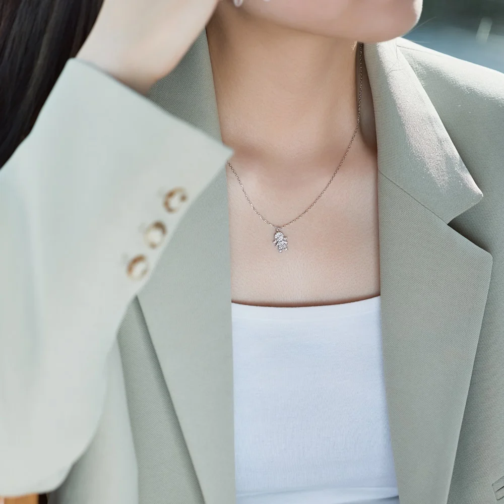 KAKODIY 925 Sterling Silver Chain 5A Cubic Zirconia Girls Pendant Necklace Women Daily Wear Dress Jewelry OEM ODM detail 1