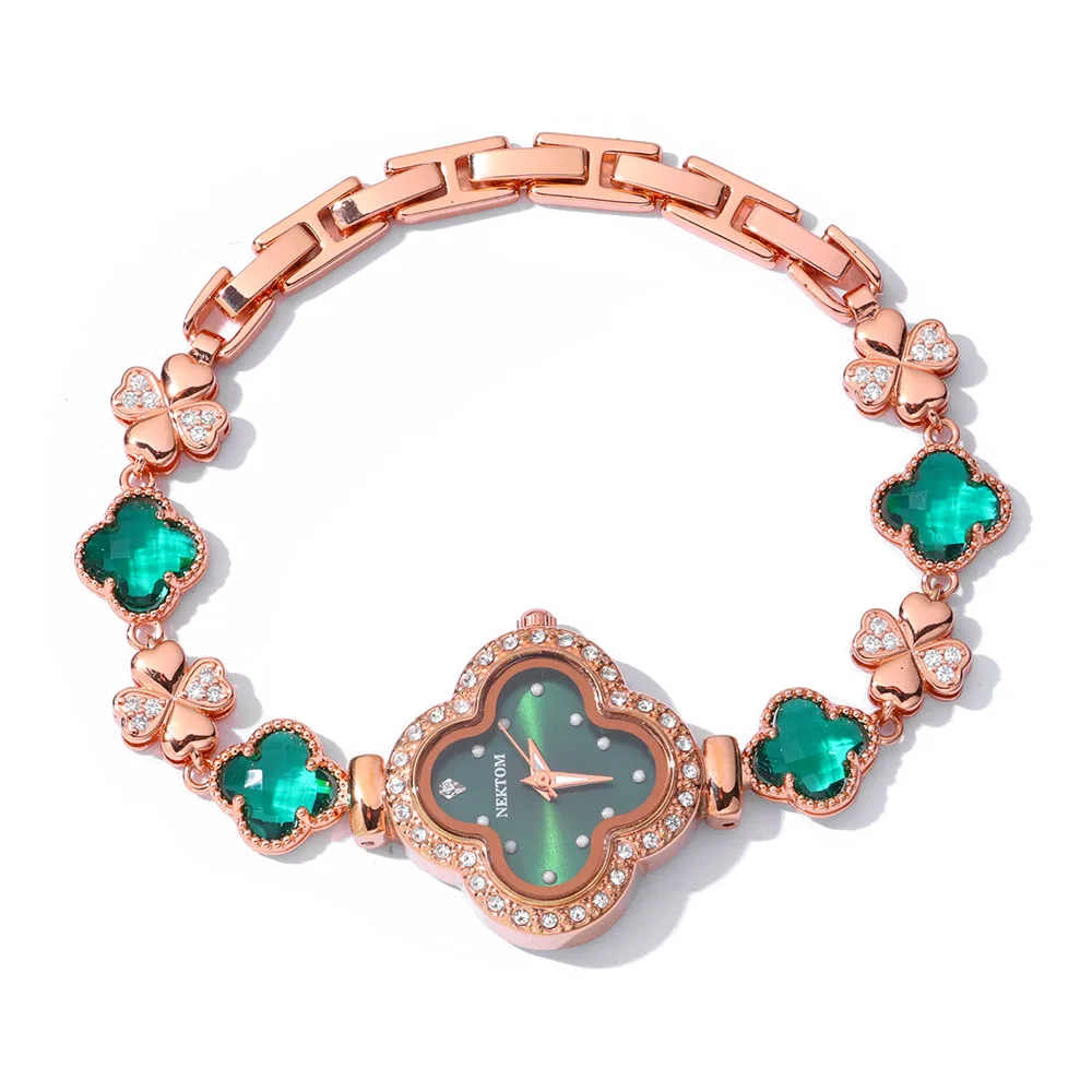 NUOYA-Reloj de pulsera de cuarzo para mujer, joyería de moda