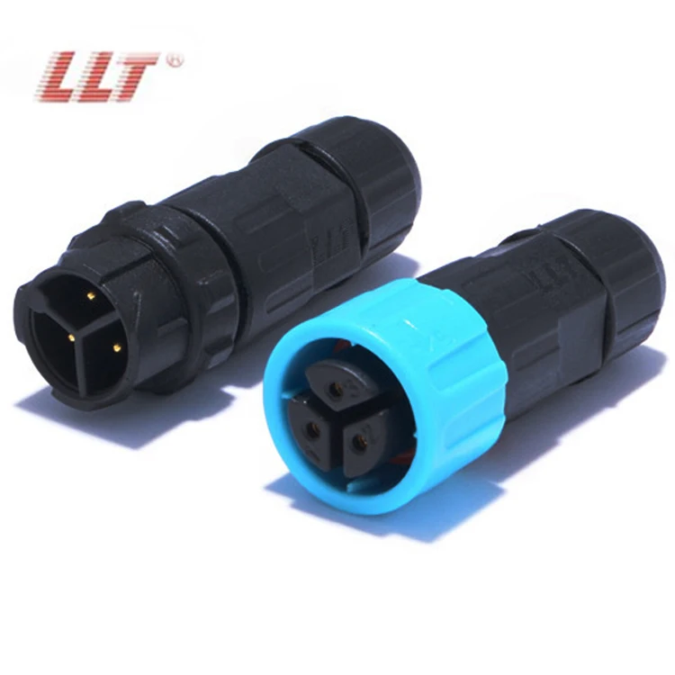 LLT M16 Ip67 2 3 4 5 6 7 8 9 10 11 12 Pin Quick Connect IP68 Waterproof Connector for Street Lamp