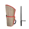 Conjunto de 2 piezas de protectores de brazos de yute con bordes rojos