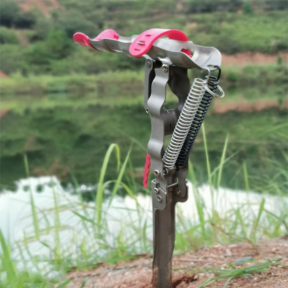 新款37厘米 * 20厘米SUS304便宜的单弹簧自动钓鱼竿架Pesca