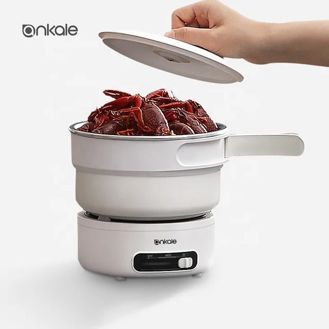 Portable electric cooking pot portable mini slow cooker electric skillet nonstick electric rice cooker pot