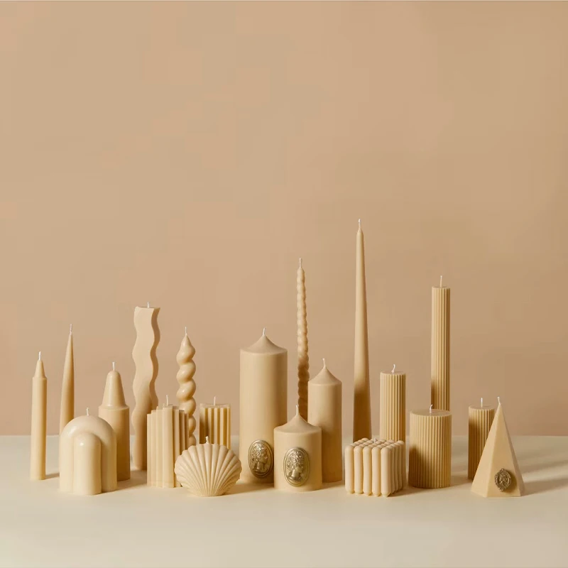 Dumo Candles Molds Silicone European Striped Column Diy Aromatherapy