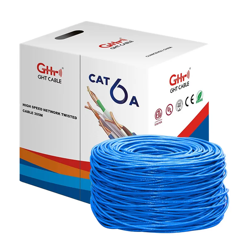 GHT OEM ODM 305m Box Utp Ftp Sftp Cat 5e 6a 6 Cable Cat5e Cat6a Cat6 Lan Network Ethernet Cable