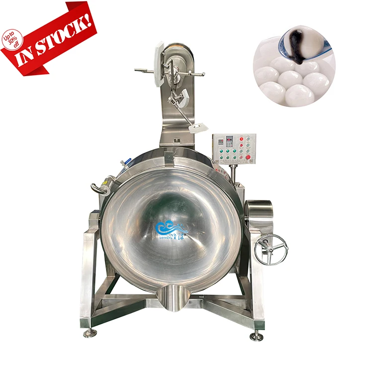 High Capacity Industrial Steam Heating Cooking Kettle Mixer Commercial Nougat Candy Cooking Mixer Machine for Sale